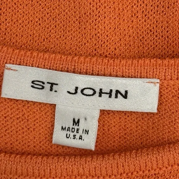 St John orange knit tank - Picture 3 of 3